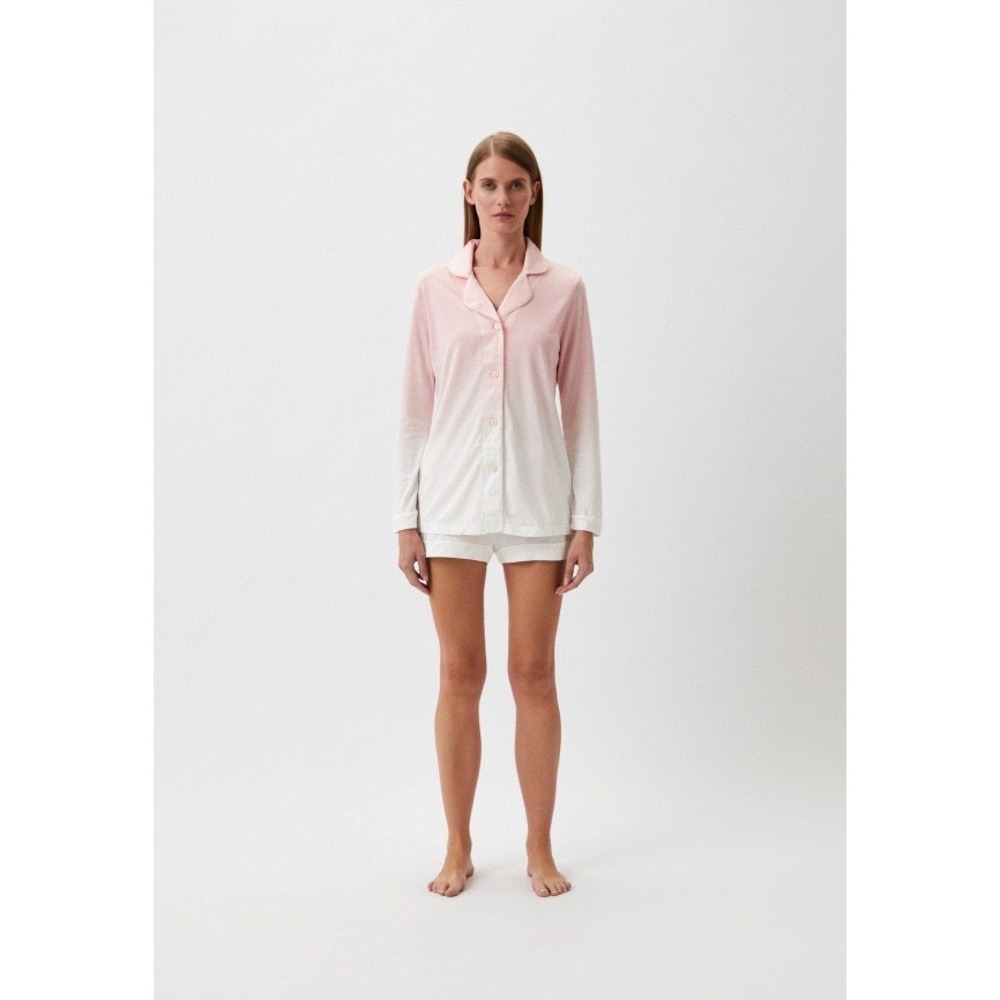 Cosabella Luxury Pima Cotton Modal Boxer Pajama Set Soft Pink Loungewear M